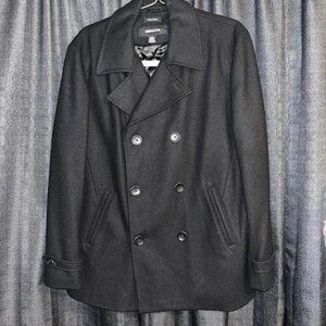 Men's Claiborne Wool-blend, 6 button Peacoat Jacket